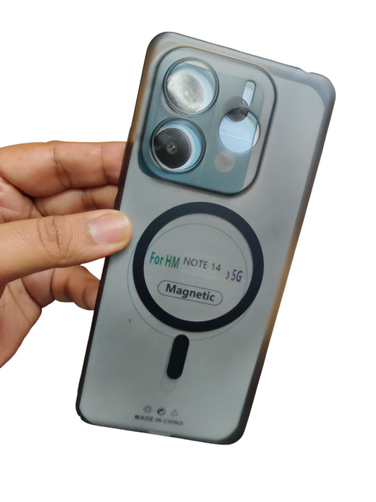 Xiaomi Redmi Note 14 5G Premium Quality Magsafe Matte Hard Plastic Back Cover Case