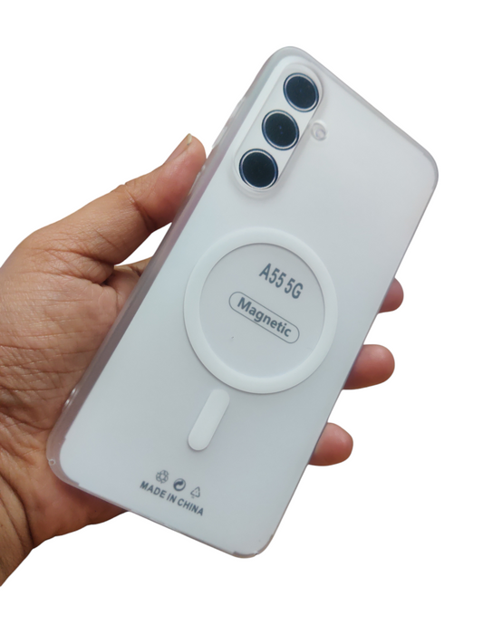 Samsung Galaxy A55 5G Premium Quality Magsafe Matte Hard Plastic Back Cover Case