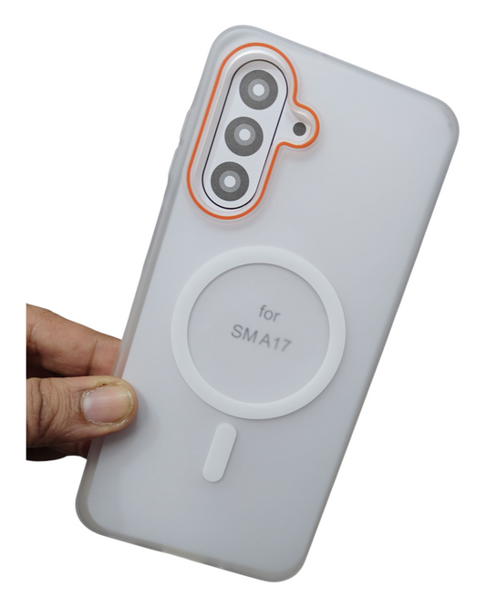 Samsung galaxy A17 5G Royal Star Premium Quality Magsafe Matte Hard Plastic Back Cover Case