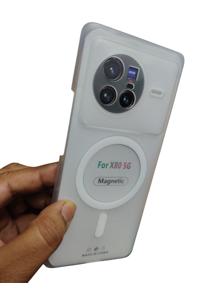 Vivo X80 5G Premium Quality Magsafe Matte Hard Plastic Back Cover Case - Royal Star