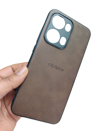 Oppo Reno 13 Pro 5G Luxury Leather ( Side Soft, Back Hard ) Back Cover Case - Royal Star