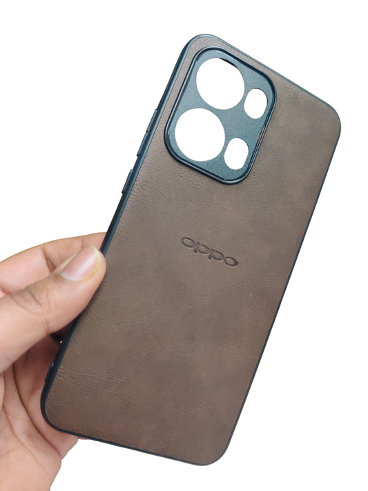 Oppo Reno 13 Pro 5G Luxury Leather ( Side Soft, Back Hard ) Back Cover Case