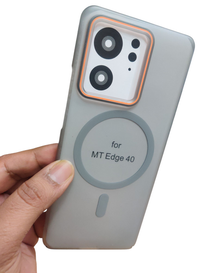 Motorola Moto Edge 40 Royal Star Premium Quality Magsafe Matte Hard Plastic Back Cover Case