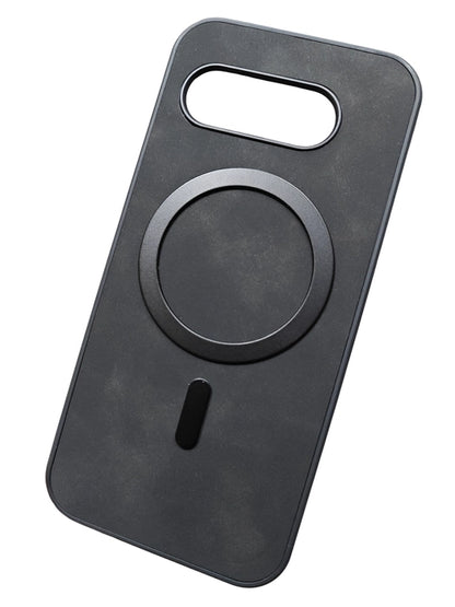 Google Pixel 9A 5G Magsafe Premium Quality Leather ( Side Soft, Back Hard ) Back Cover Case - Royal Star