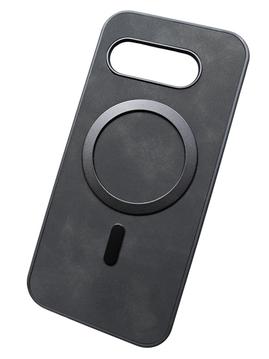 Google Pixel 9A 5G Magsafe Premium Quality Leather ( Side Soft, Back Hard ) Back Cover Case