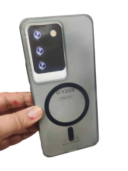Vivo Y200E / Vivo T3 5G Premium Quality Magsafe Matte Hard Plastic Back Cover Case
