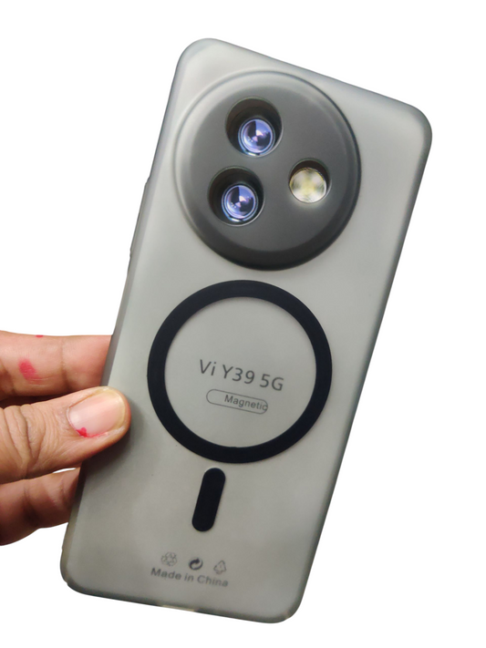 Vivo Y39 5G Premium Quality Magsafe Matte Hard Plastic Back Cover Case