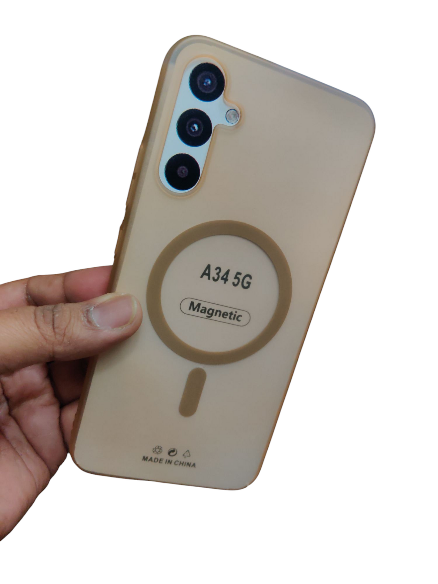 Samsung Galaxy A34 5G Premium Quality Magsafe Matte Hard Plastic Back Cover Case - Royal Star