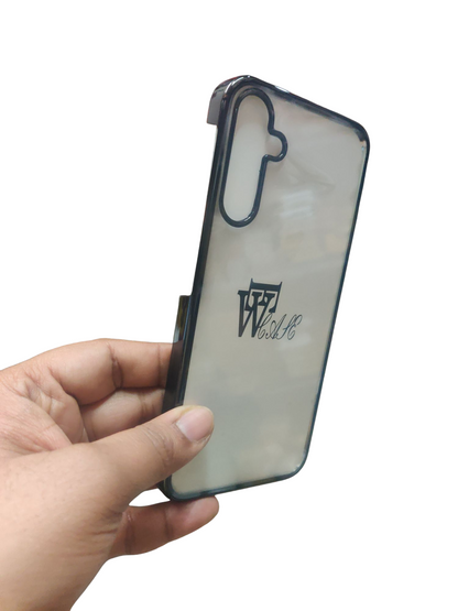 Samsung Galaxy A16 Premium Quality Hard Plastic Transparent Side Chrome Back Cover Case - Royal Star