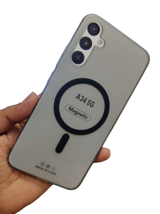 Samsung Galaxy A34 5G Premium Quality Magsafe Matte Hard Plastic Back Cover Case