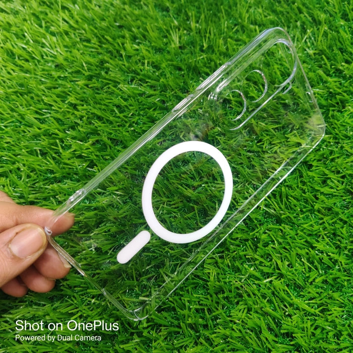 Vivo Y400 4G / 5G Anti Yellow Premium Quality Magsafe Crystal Clear Hard Plastic Back Cover Case