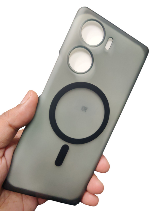 Vivo V29E Premium Quality Magsafe Matte Hard Plastic Back Cover Case