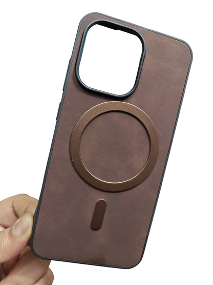 OnePlus 13S / OnePlus 13 S 5G Magsafe Premium Quality Leather ( Side Soft, Back Hard ) Back Cover Case - Royal Star