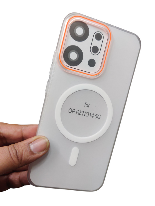 Oppo Reno 14 5G Royal Star Premium Quality Magsafe Matte Hard Plastic Back Cover Case