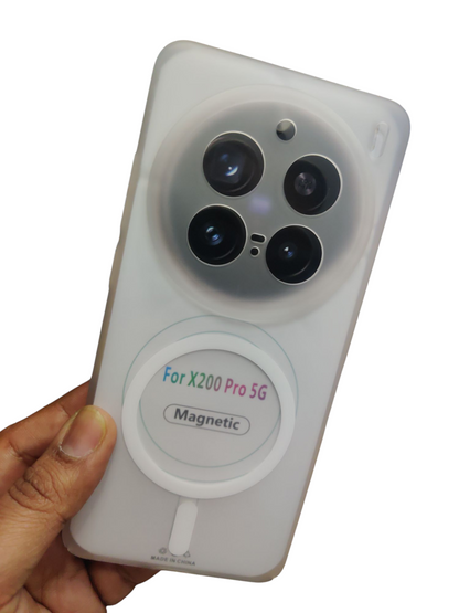 Vivo X200 Pro Premium Quality Magsafe Matte Hard Plastic Back Cover Case - Royal Star