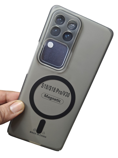 Vivo V30 & V30 Pro 5G Premium Quality Magsafe Matte Hard Plastic Back Cover Case - Royal Star