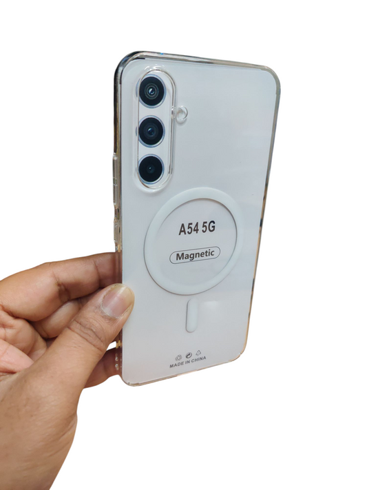 Samsung Galaxy A54 5G Premium Quality Magsafe Crystal Clear Hard Plastic Back Cover Case