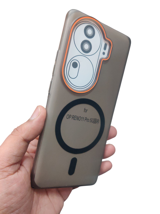 Oppo Reno 11 Pro 5G Royal Star Premium Quality Magsafe Matte Hard Plastic Back Cover Case