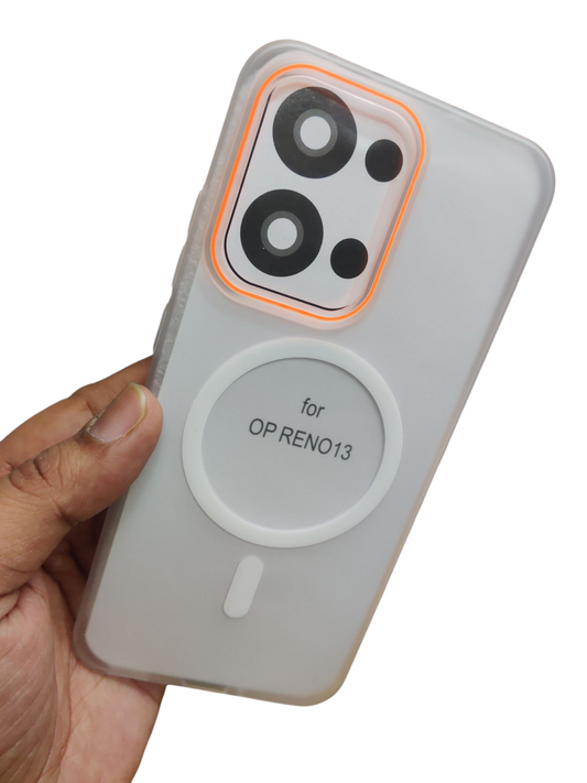 Oppo Reno 13 5g Royal Star Premium Quality Magsafe Matte Hard Plastic Back Cover Case