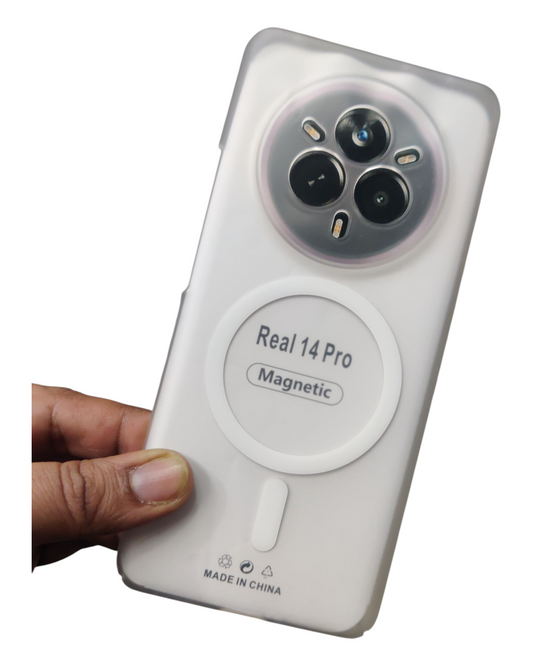 Realme 14 Pro 5G Premium Quality Magsafe Matte Hard Plastic Back Cover Case