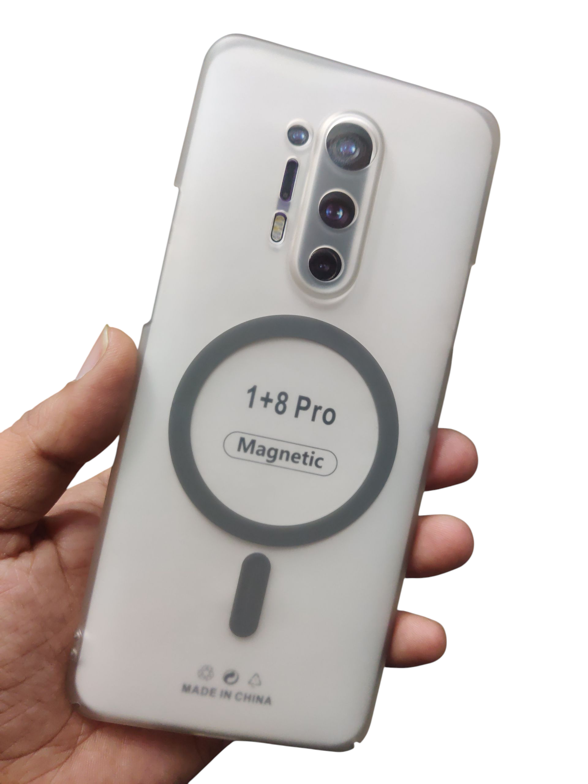 OnePlus 8 Pro Premium Quality Magsafe Matte Hard Plastic Back Cover Case - Royal Star