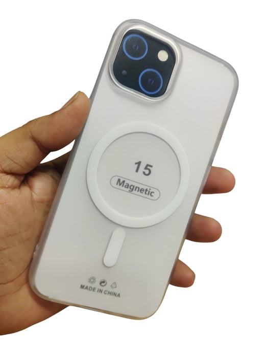 Apple iPhone 15 Premium Quality Magsafe Matte Hard Plastic Back Cover Case - Royal Star