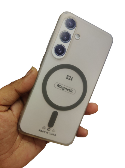 Samsung Galaxy S24 5G Premium Quality Magsafe Matte Hard Plastic Back Cover Case - Royal Star