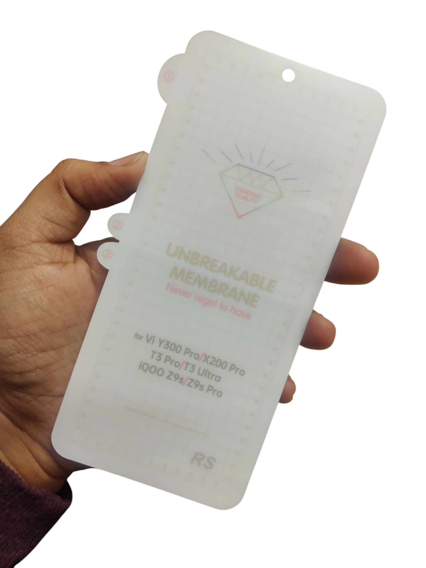 Vivo X200 Pro / Vivo T3 Pro / T3 Ultra / iQOO Z9S / Z9S Pro/ Y300 Pro Clear Finish Front Membrane Screen Protector Guard