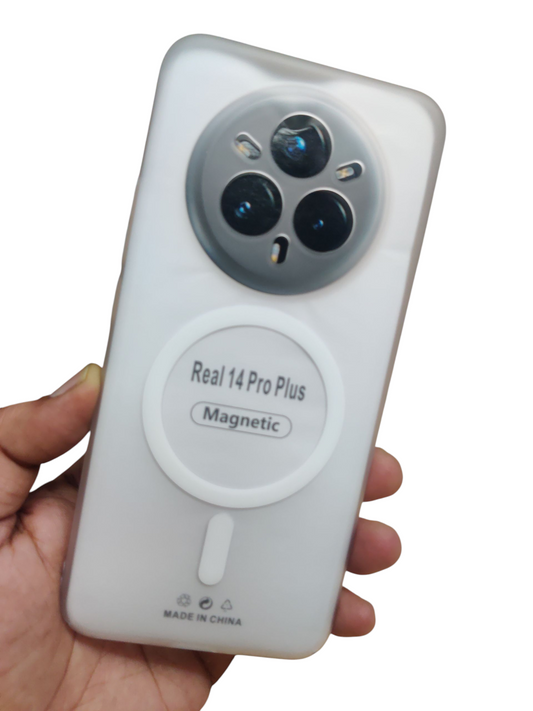 Realme 14 Pro Plus / Realme P3 Pro 5G Premium Quality Magsafe Matte Hard Plastic Back Cover Case