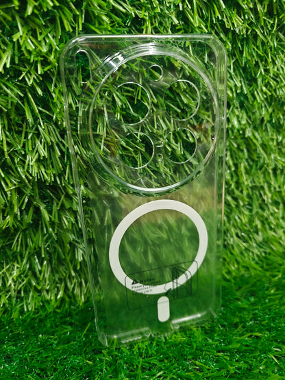 Vivo X300 Pro 5G Anti Yellow Premium Quality Magsafe Crystal Clear Hard Plastic Back Cover Case