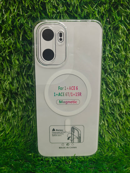 OnePlus 15R 5G Anti Yellow Premium Quality Magsafe Crystal Clear Hard Plastic Back Cover Case