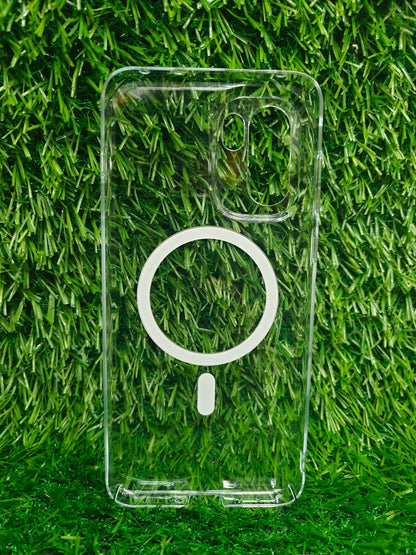 OnePlus 15R 5G Anti Yellow Premium Quality Magsafe Crystal Clear Hard Plastic Back Cover Case