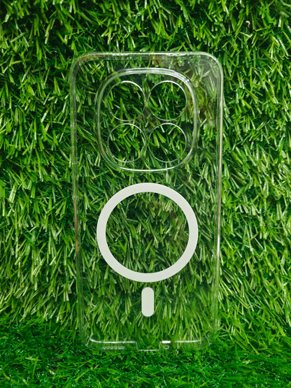 Xiaomi Redmi Note 15 Pro 5G Anti Yellow Premium Quality Magsafe Crystal Clear Hard Plastic Back Cover Case