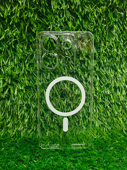 Xiaomi Redmi Note 13 Pro / Poco X6 5G Anti Yellow Premium Quality Magsafe Crystal Clear Hard Plastic Back Cover Case