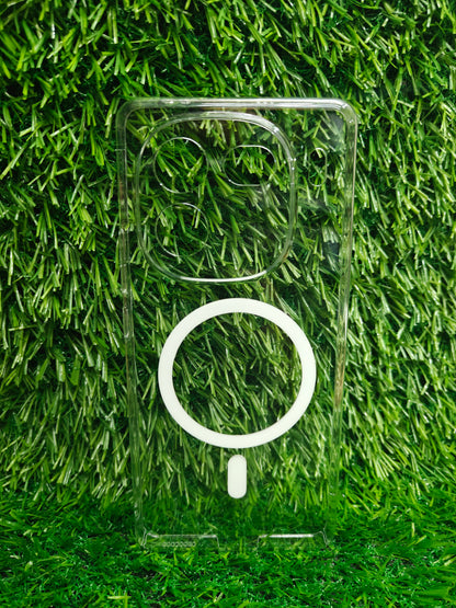 iQOO 12 5G Anti Yellow Premium Quality Magsafe Crystal Clear Hard Plastic Back Cover Case