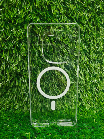 iQOO 12 5G Anti Yellow Premium Quality Magsafe Crystal Clear Hard Plastic Back Cover Case