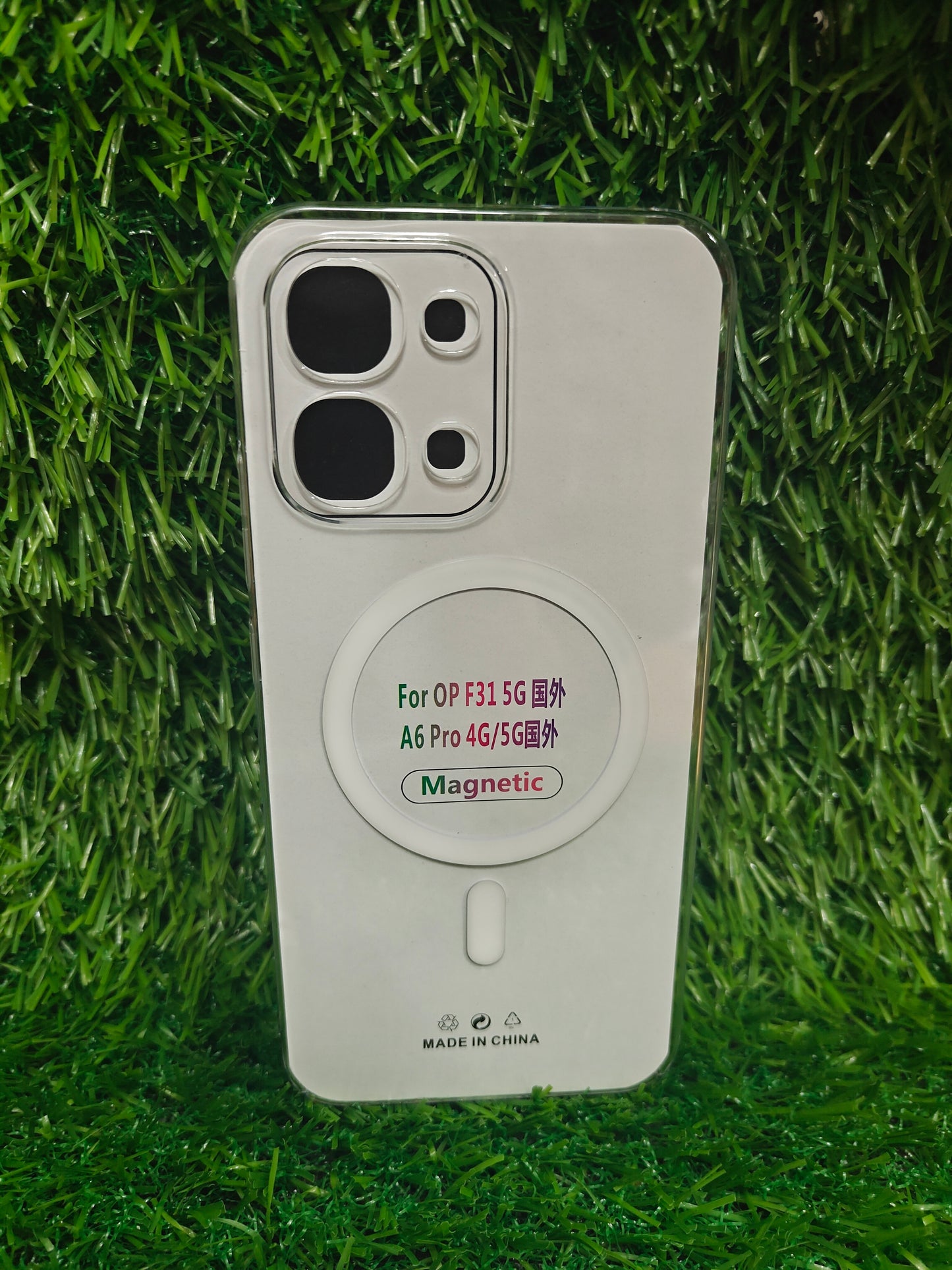 Oppo F31 5G Anti Yellow Premium Quality Magsafe Crystal Clear Hard Plastic Back Cover Case