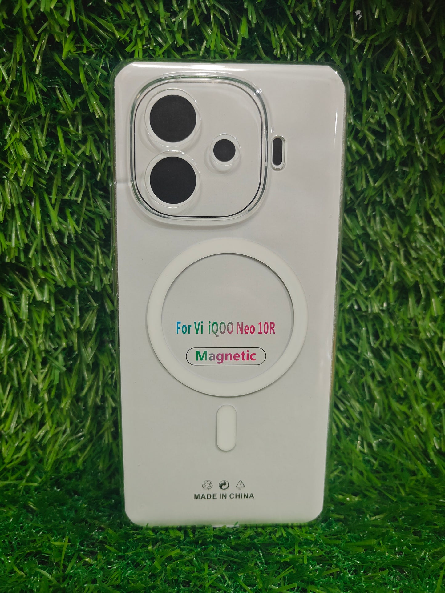 iQOO Neo 10R 5G Anti Yellow Premium Quality Magsafe Crystal Clear Hard Plastic Back Cover Case