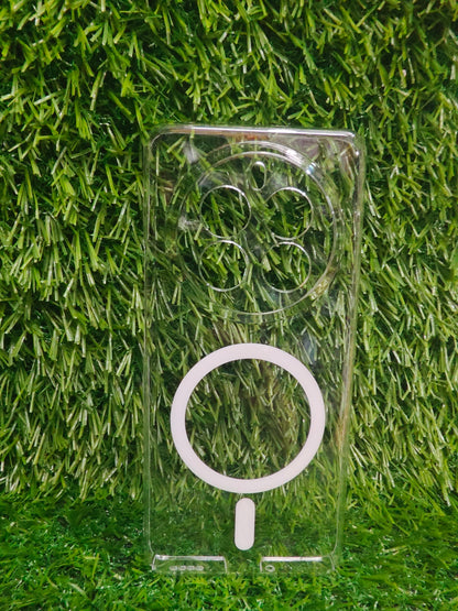 Realme 12 Pro / Realme 12 pro Plus 5G Anti Yellow Premium Quality Magsafe Crystal Clear Hard Plastic Back Cover Case