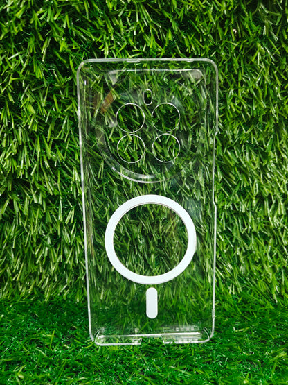Realme 12 Pro / Realme 12 pro Plus 5G Anti Yellow Premium Quality Magsafe Crystal Clear Hard Plastic Back Cover Case