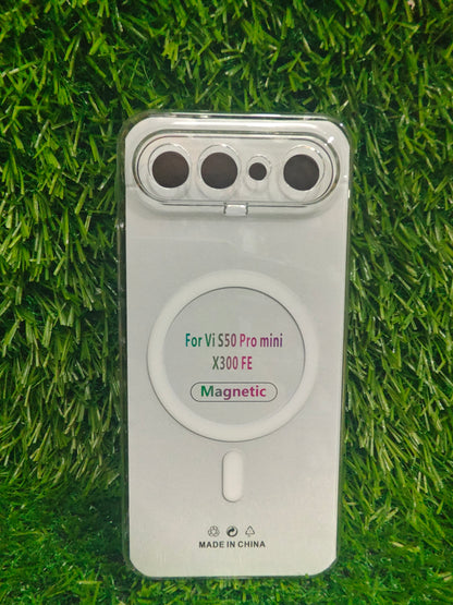 Vivo X300FE / X300 FE 5G Anti Yellow Premium Quality Magsafe Crystal Clear Hard Plastic Back Cover Case