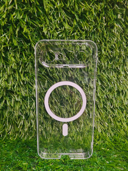 Vivo X300FE / X300 FE 5G Anti Yellow Premium Quality Magsafe Crystal Clear Hard Plastic Back Cover Case