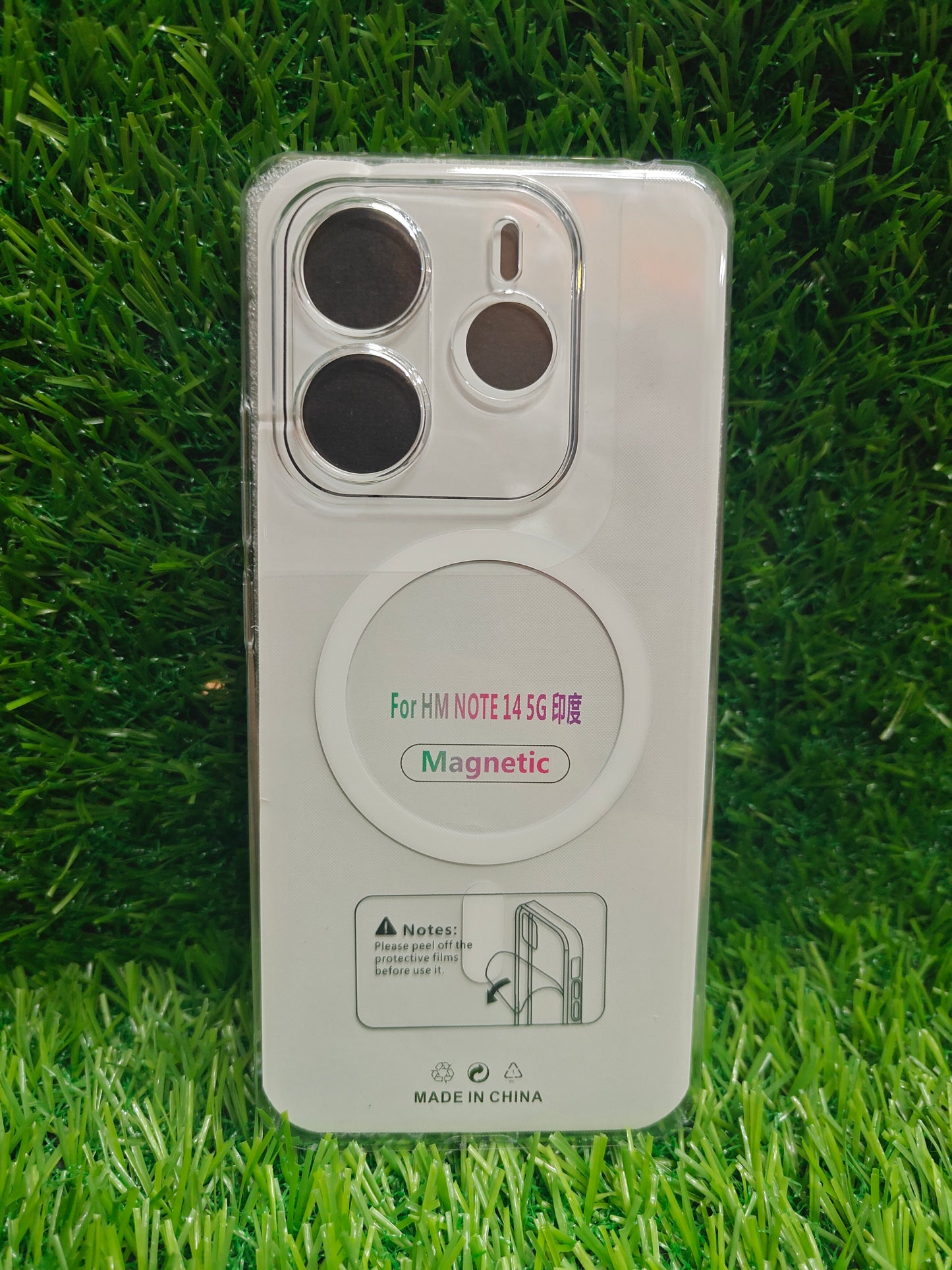 Xiaomi Redmi Note 14 5G Anti Yellow Premium Quality Magsafe Crystal Clear Hard Plastic Back Cover Case - Royal Star