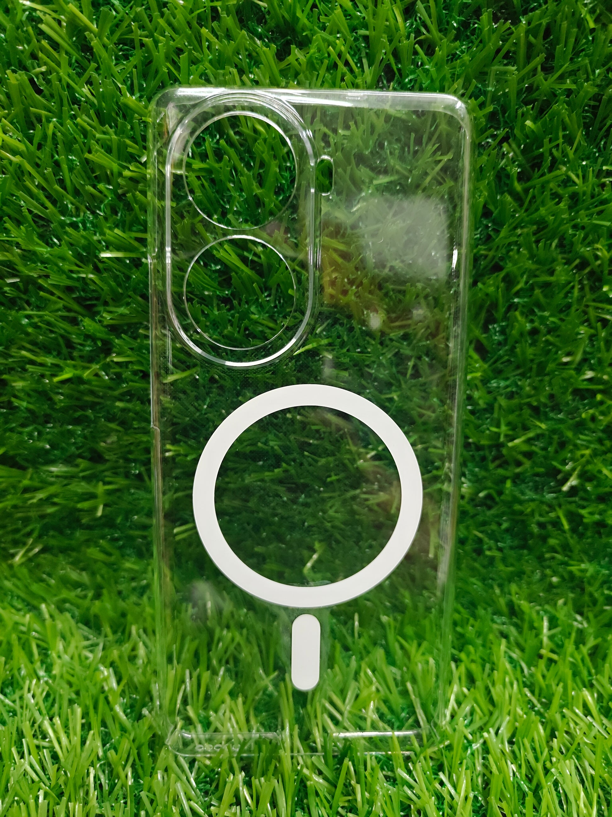 Oppo Reno 11 5G Anti Yellow Premium Quality Magsafe Crystal Clear Hard Plastic Back Cover Case - Royal Star
