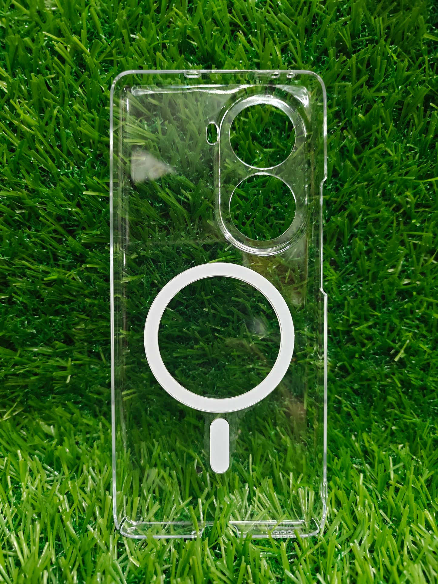 Oppo Reno 11 5G Anti Yellow Premium Quality Magsafe Crystal Clear Hard Plastic Back Cover Case - Royal Star