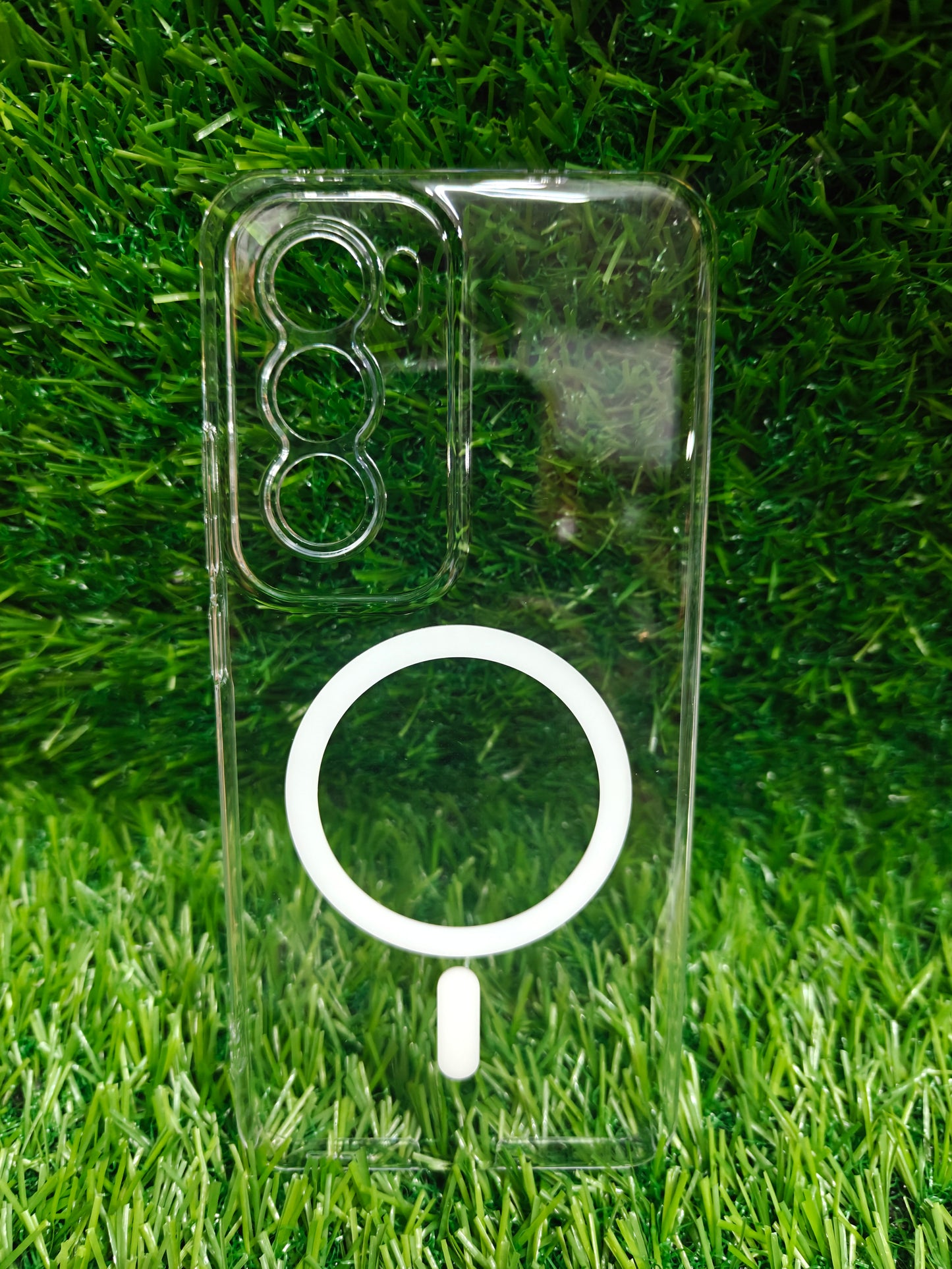 Oppo Reno 12 Pro 5G Anti Yellow Premium Quality Magsafe Crystal Clear Hard Plastic Back Cover Case - Royal Star