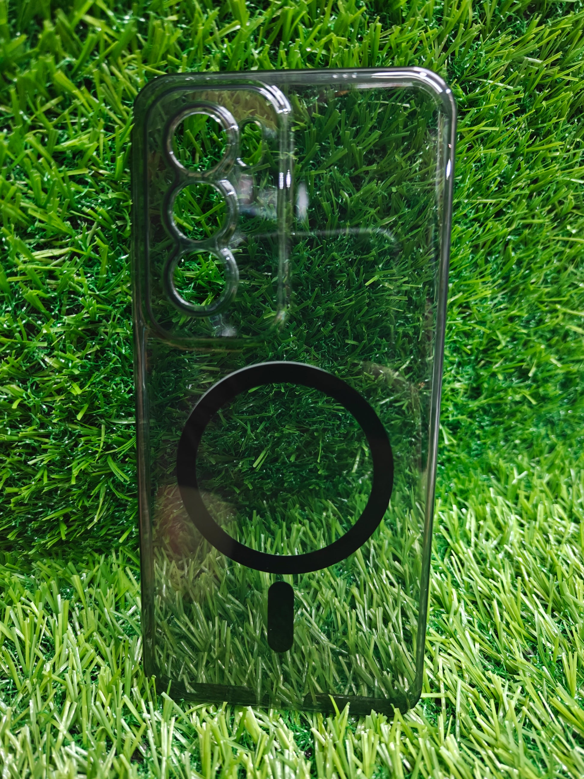 Oppo Reno 12 Pro 5G Anti Yellow Premium Quality Magsafe Crystal Clear Hard Plastic Back Cover Case - Royal Star