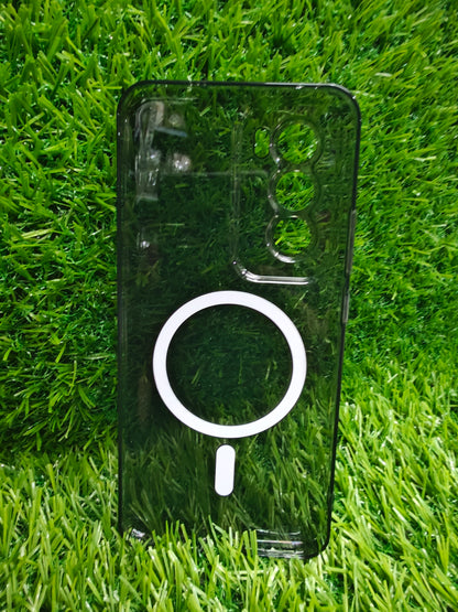 Oppo Reno 12 Pro 5G Anti Yellow Premium Quality Magsafe Crystal Clear Hard Plastic Back Cover Case - Royal Star