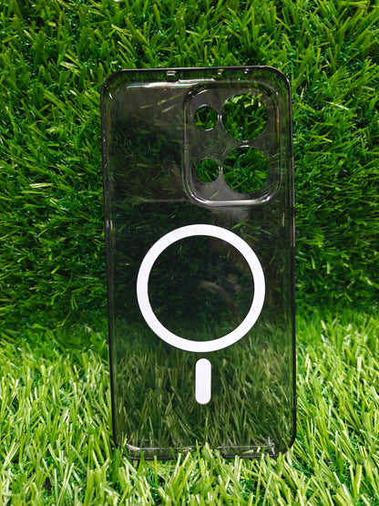 Oppo Reno 13 5G Anti Yellow Premium Quality Magsafe Crystal Clear Hard Plastic Back Cover Case - Royal Star