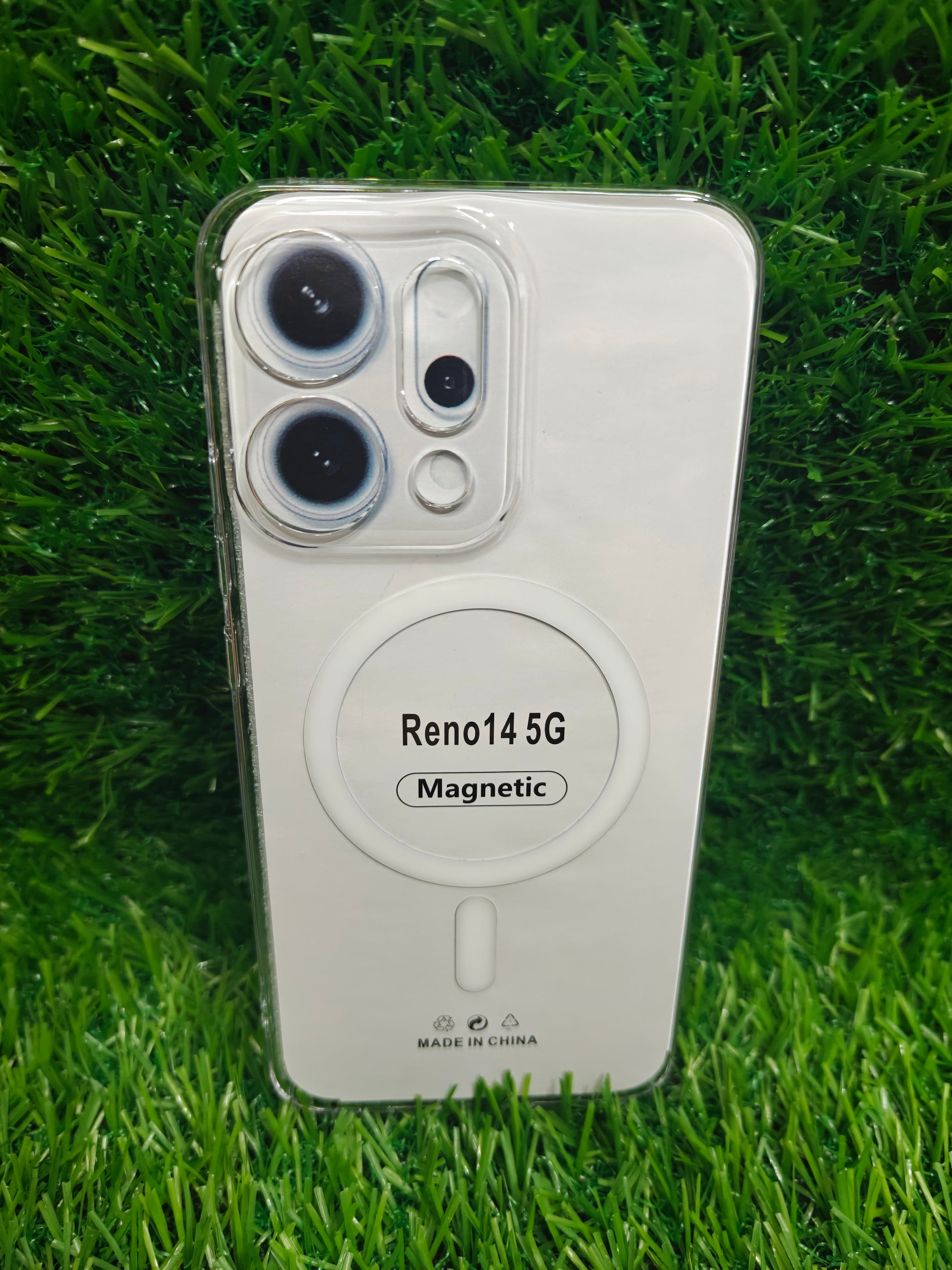 Oppo Reno 14 5G Anti Yellow Premium Quality Magsafe Crystal Clear Hard Plastic Back Cover Case - Royal Star